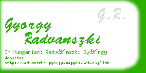 gyorgy radvanszki business card